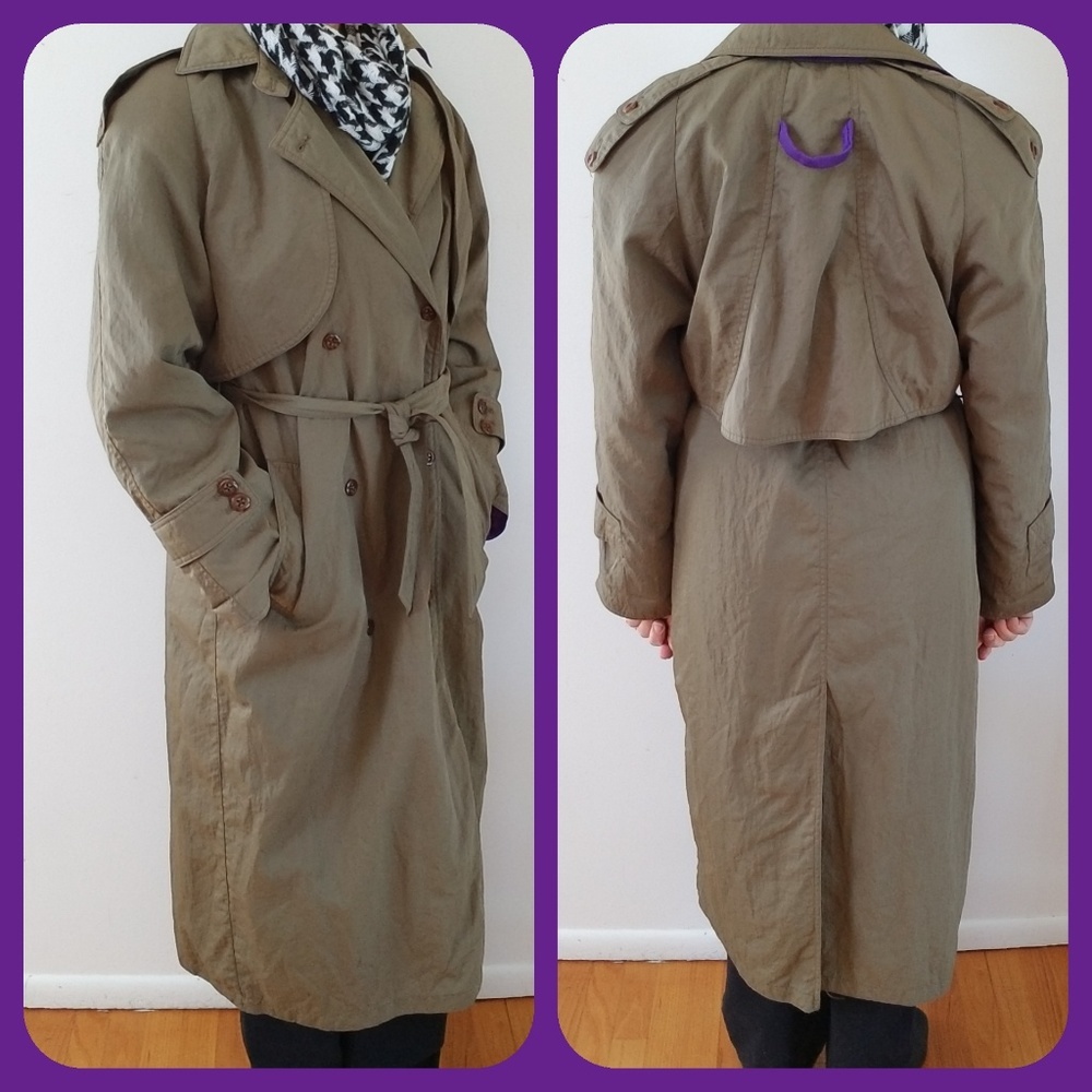 Vintage j. gallery Women's Army Style Trench Coat